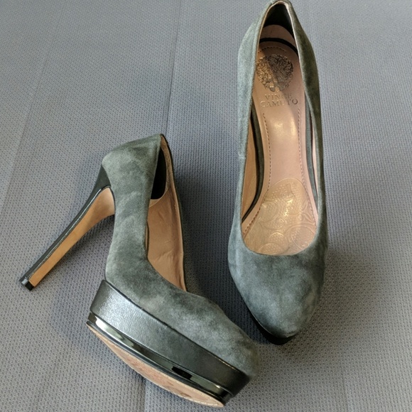Vince Cumuto Suede Platform Pumps Size 10B - Picture 2 of 7